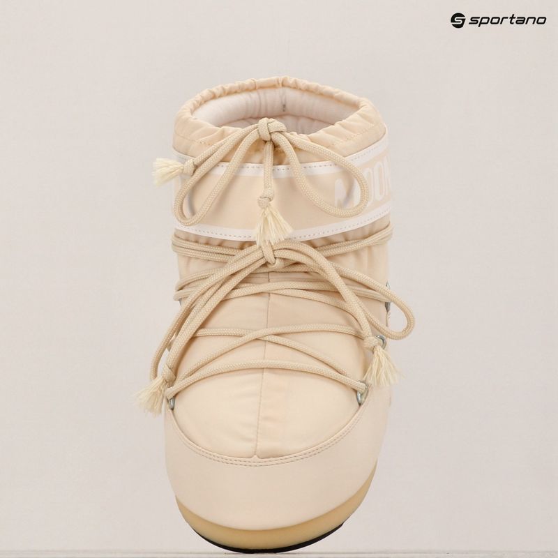 Women's Moon Boot Icon Low Nylon cream snow boots 10