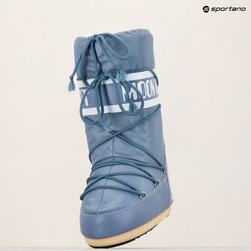 Women's Moon Boot Icon Nylon elephant grey snow boots 14