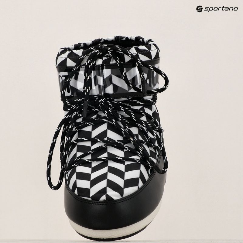 Women's Moon Boot Icon Low Optical black/white snow boots 11