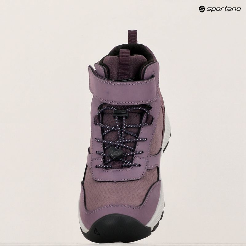Children's hiking boots KEEN Skua Mid WP JR black plum/plum perfect 9