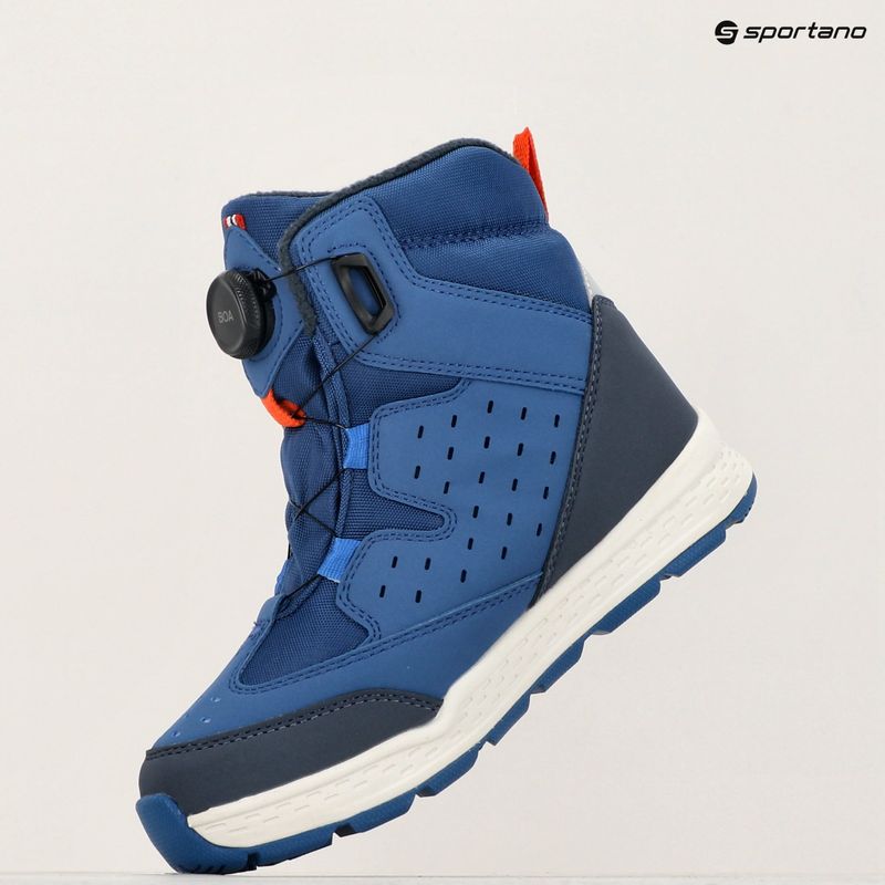 Viking Espo Warm Waterproof BOA blue/rust children's snow boots 9
