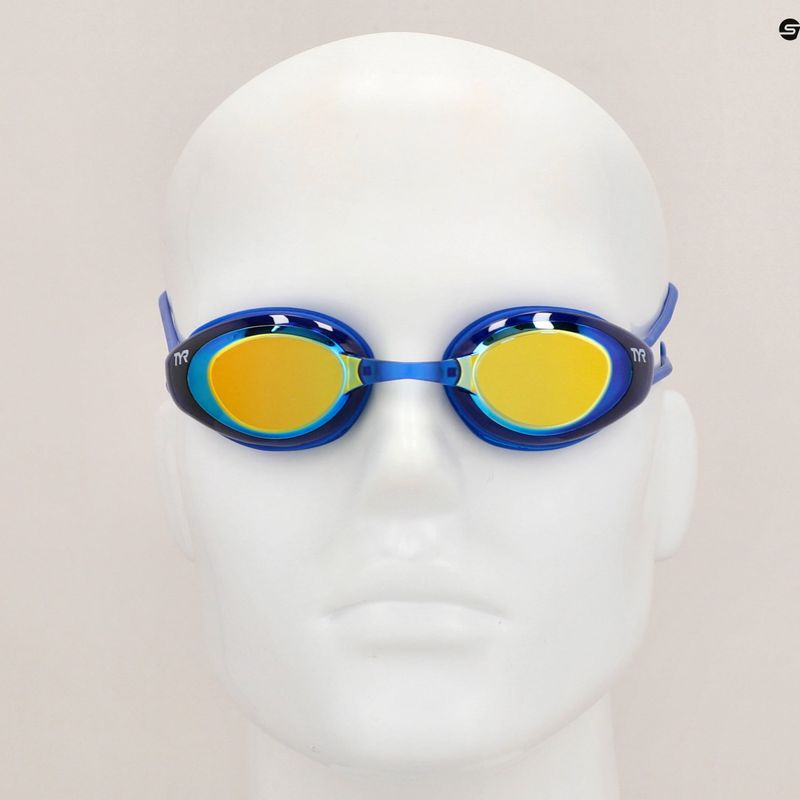 TYR Blackhawk Racing Mirrored gold/ royal swimming goggles 7