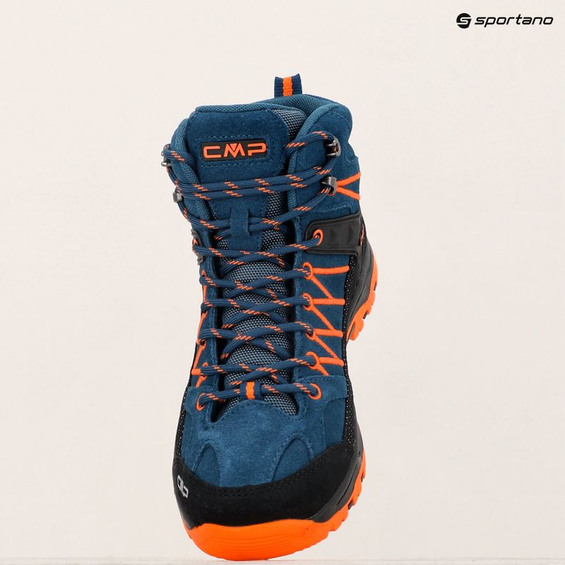 CMP Rigel Mid bluesteel / flame junior trekking boots 14