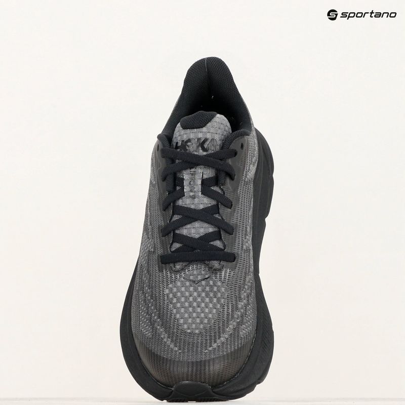 HOKA Clifton 9 black/carbon black children's running shoes 16