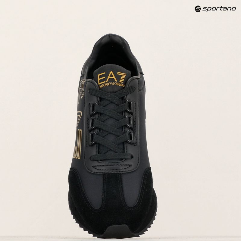 EA7 Emporio Armani Black & White Vintage triple black/ gold shoes 6