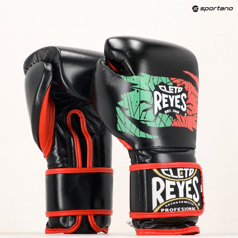 Cleto Reyes Velcro Sparring boxing gloves black/red/white green red 7