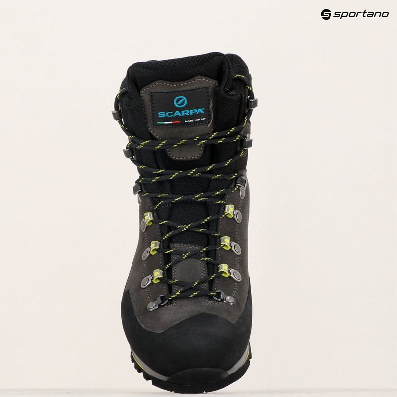 Men's high alpine boots SCARPA Manta Tech GTX shark/lime 16