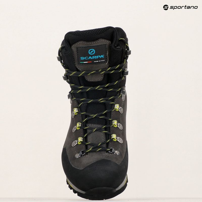 Men's high alpine boots SCARPA Manta Tech GTX shark/lime 9