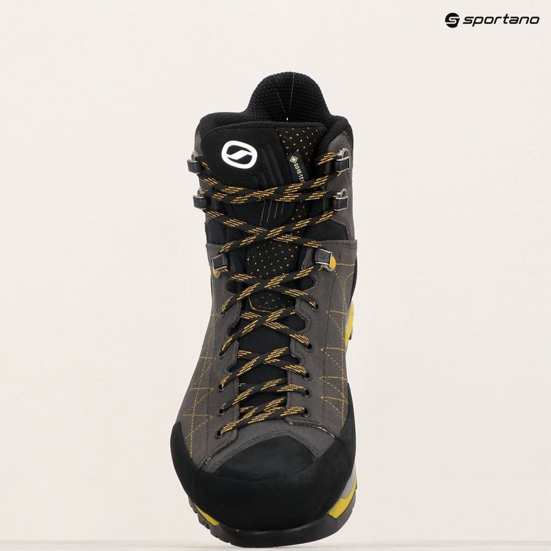 Men's SCARPA Zodiac TRK GTX anthracite/sulphur approach shoes 15