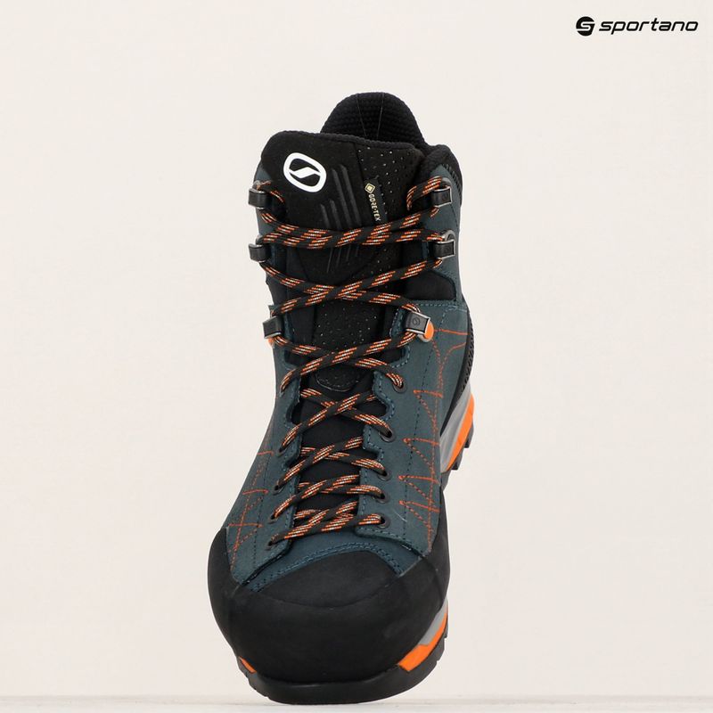 Men's approach shoes SCARPA Zodiac TRK GTX petrol/rust orange 16