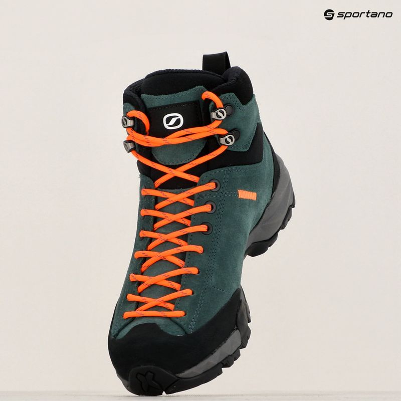 Women's trekking boots SCARPA Mojito Hike GTX botanic green/orange pop 15