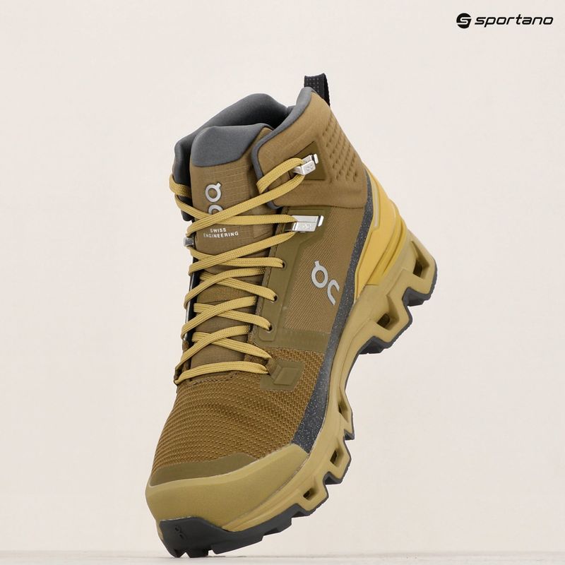 Men's On Cloudrock 2 Waterproof hunter/safari trekking shoes 9