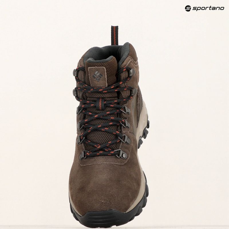 Columbia Newton Ridge Plus II Suede WP cordovan/ spice men's trekking boots 12