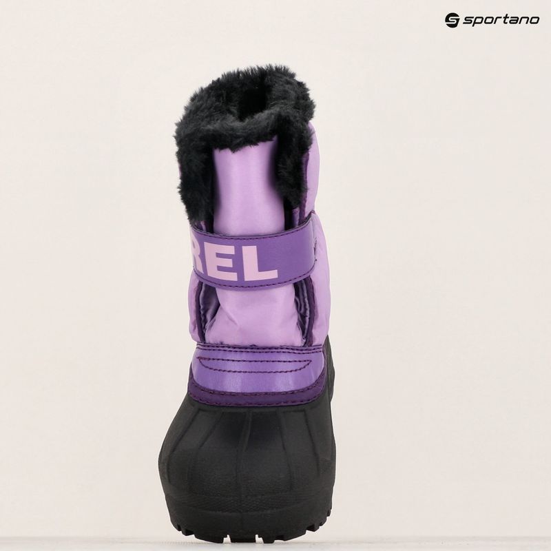 Sorel Childrens Snow Commander gumdrop/purple violet snow boots 16
