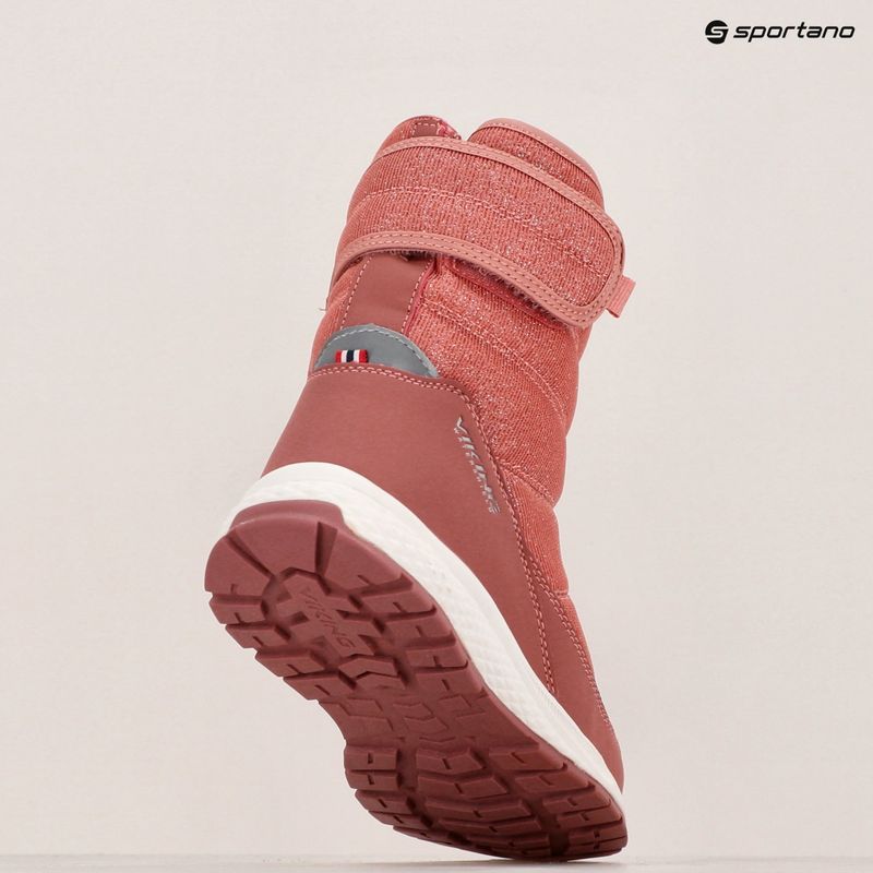 Viking Footwear Equip Warm Waterproof 1V Pull On pink children's snow boots 10