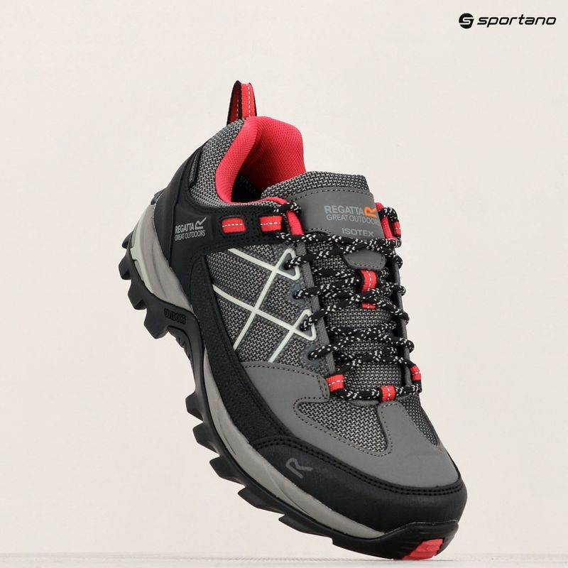 Women's trekking boots REGATTA Samaris III Low dark steel/pink potion 17