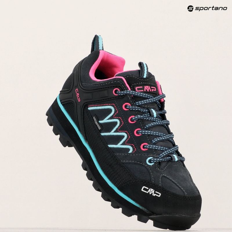 Women's trekking boots CMP Moon Low Wp antracite / acqua 15