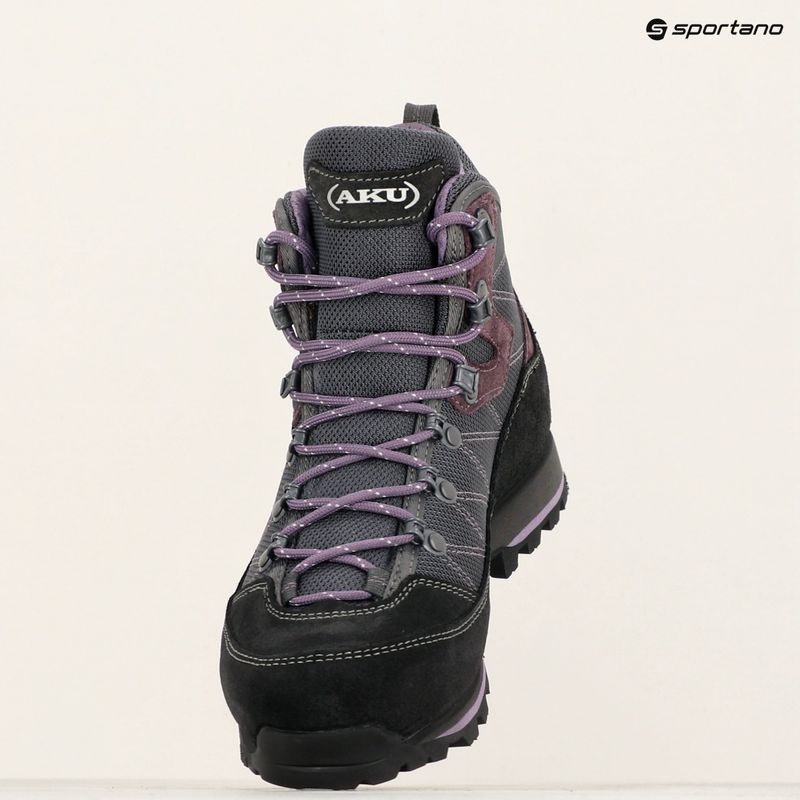 AKU Trekker Lite III Wide GTX anthracite/violet women's trekking boots 12