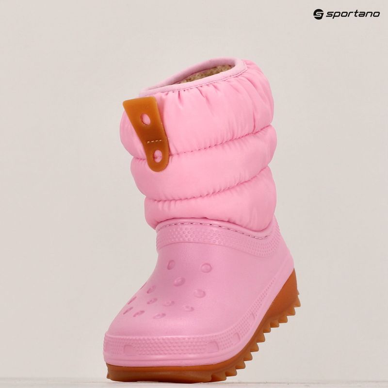 Crocs Classic Neo Puff Boot Toddler pink tweed/gum children's snow boots 9