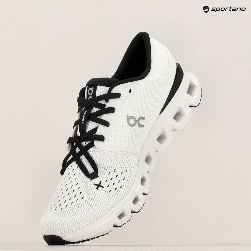 Men's On Cloud X 4 ivory/black running shoes 16
