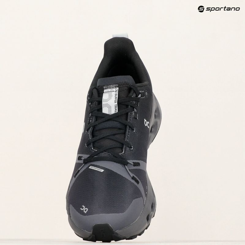 Men's On Running Cloudsurfer Trail Waterproof black/eclipse running shoes 15