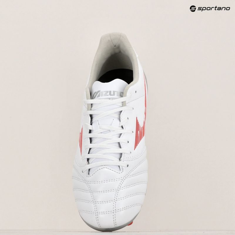 Men's Mizuno Morelia Neo IV Pro MD football boots white/ radiant red/ hot coral 9