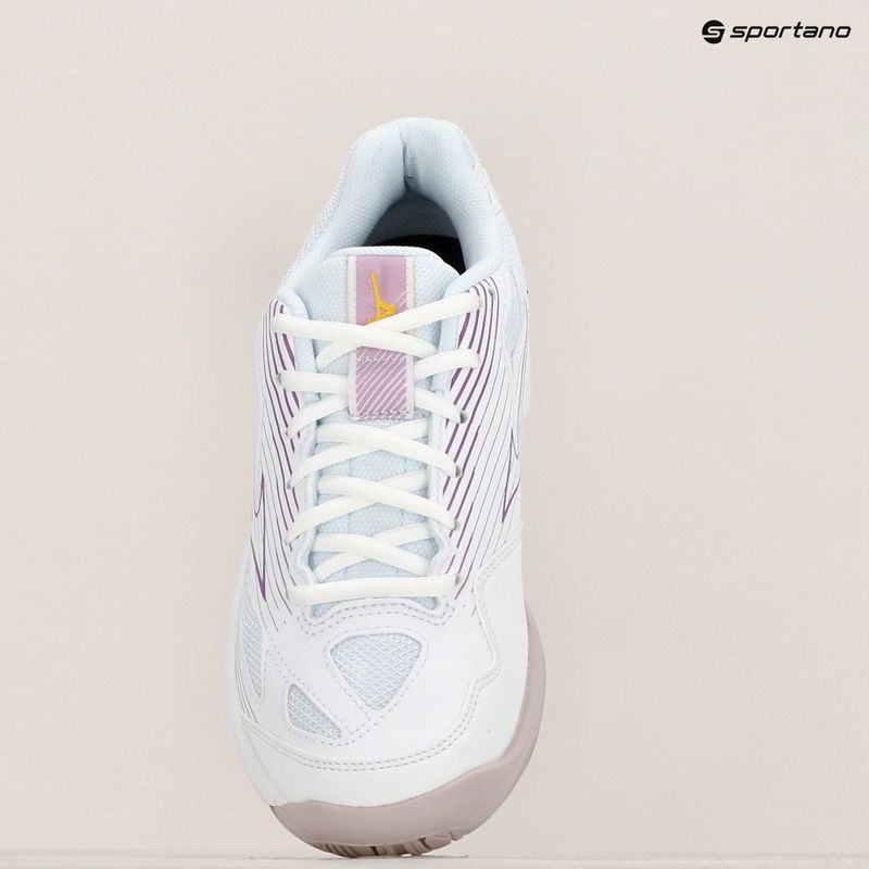 Mizuno Cyclone Speed 4 volleyball shoes white/patrician purple/quince 12