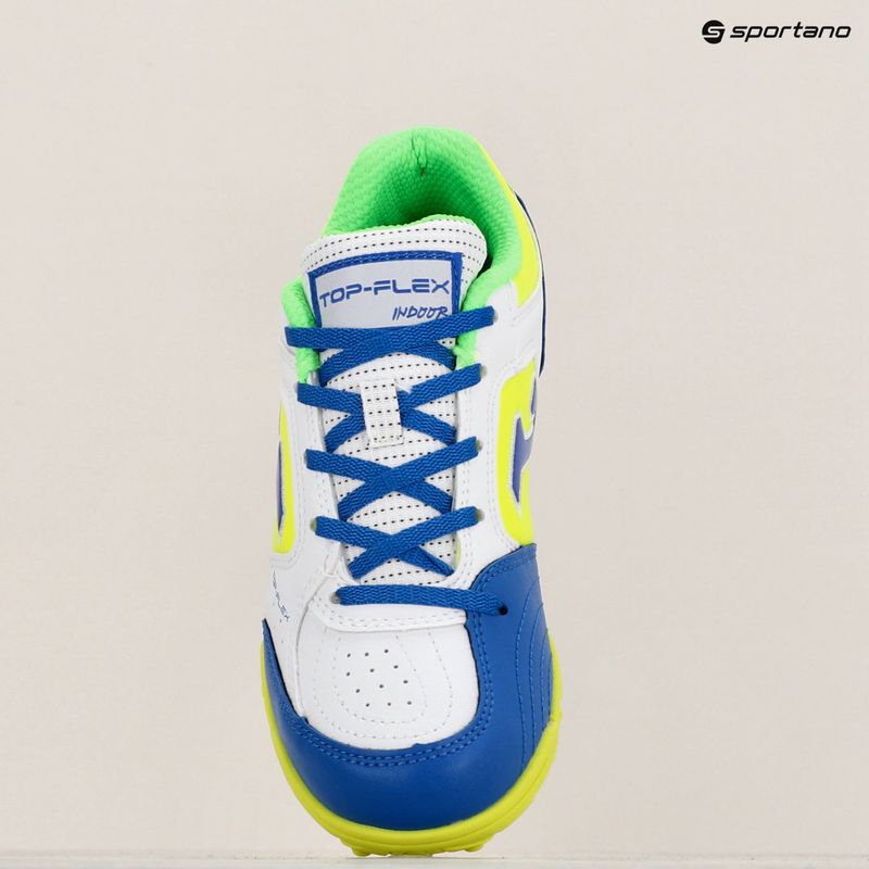 Children's football boots Joma Top Flex TF white/royal blue 11