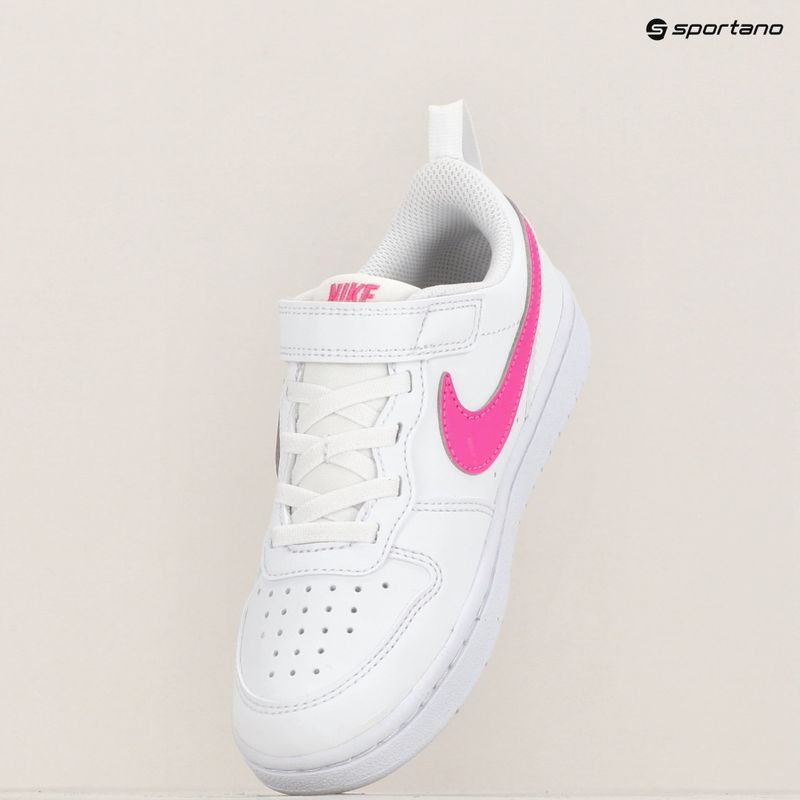 Nike Court Borough Low children's shoes Recraft white/laser fuchsia 9