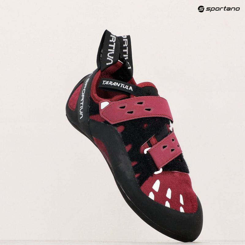 La Sportiva Tarantula red plum women's climbing shoe 15
