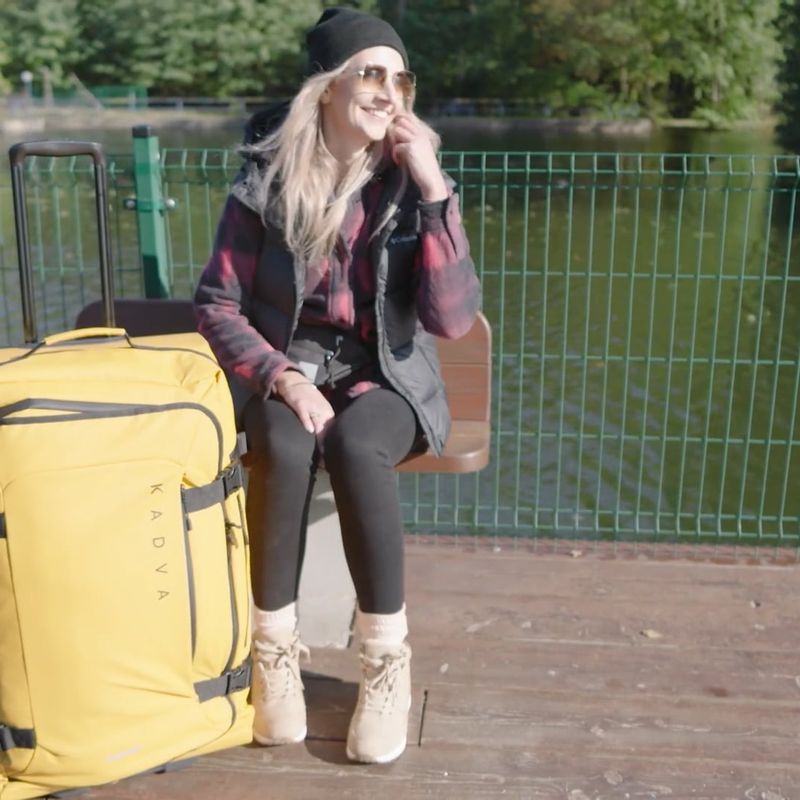 Medium travel suitcase KADVA Lazio 74 l yellow 26