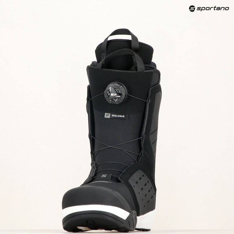 Men's snowboard boots Salomon Dialogue Dual Boa black/black/white 7