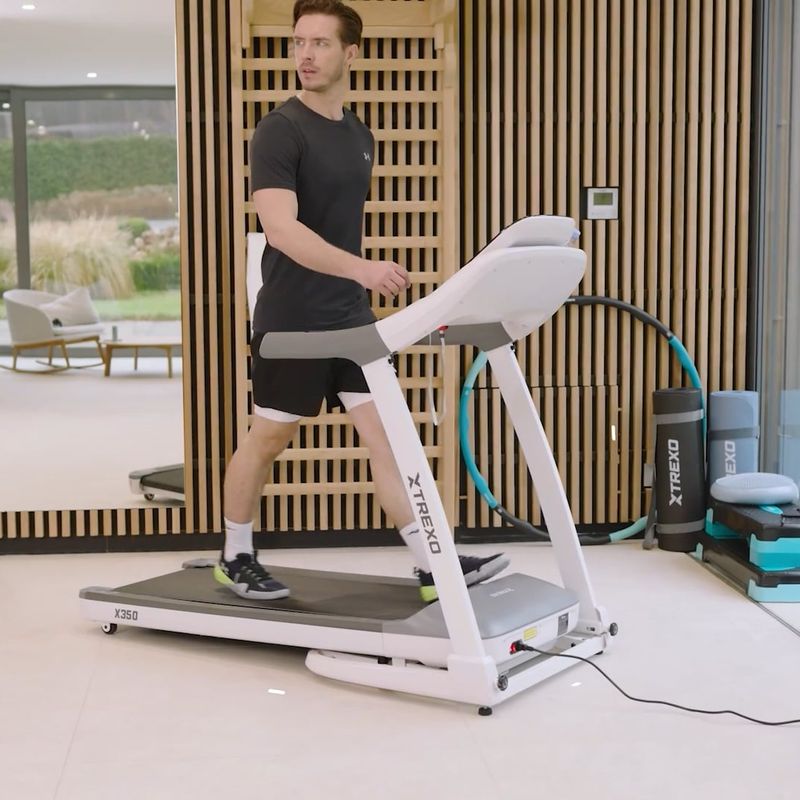 TREXO TXO-X350-W electric treadmill white 26