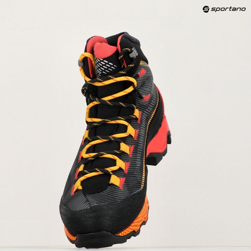 Men's La Sportiva Aequilibrium Hike GTX carbon/ yellow high-mountain shoe 9