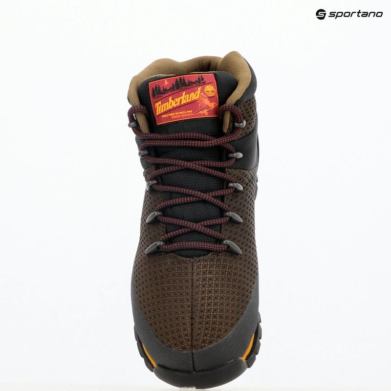 Timberland men's Euro Sprint Mid medium brown mesh shoes 9