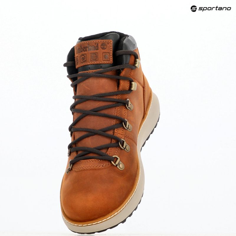 Men's Timberland Hudson Road Mid Lace Waterproof Chukka rust full grain boots 9