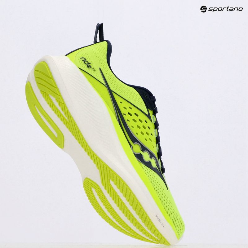 Men's running shoes Saucony Ride 17 citron/navy 9