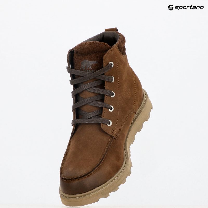 Men's Sorel Madson II Moc Toe WP tobacco boots 16