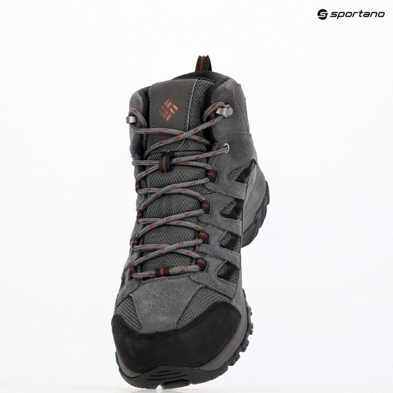 Columbia Crestwood Mid Wp V2 dark grey/ deep rust men's trekking boots 9