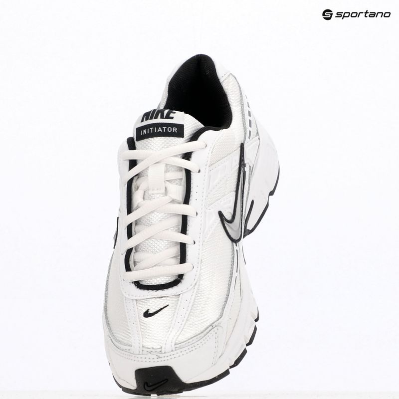 Nike Initiator women's shoes white/white/black/metallic silver 9