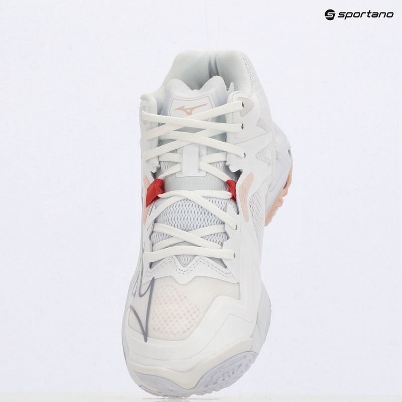 Women's volleyball shoes Mizuno Wave Lightning Z8 Mid white/aleutian/cloud pink 12