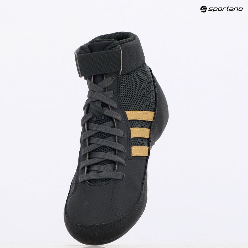 Children's wrestling shoes adidas Havoc greay six/ matte gold/ core black 9
