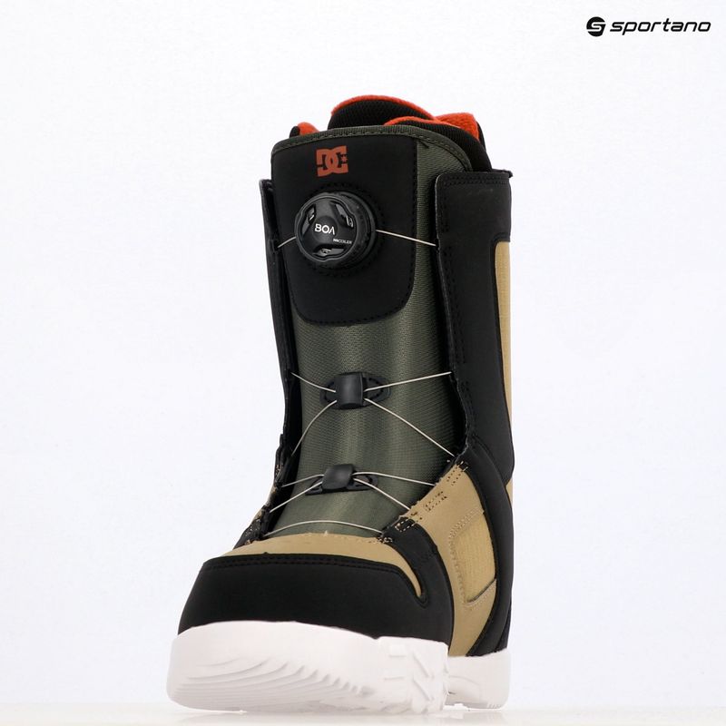 Men's DC Phase Boa brown/black/white snowboard boots 14