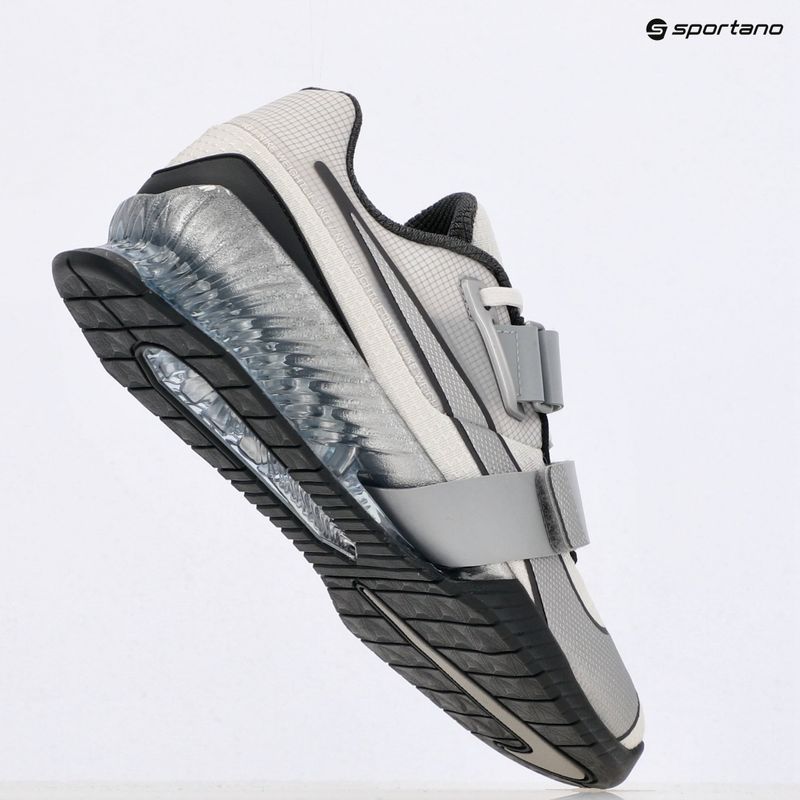 Nike Romaleos 4 SE white/metallic silver/anthracite wolf grey weightlifting shoe 9