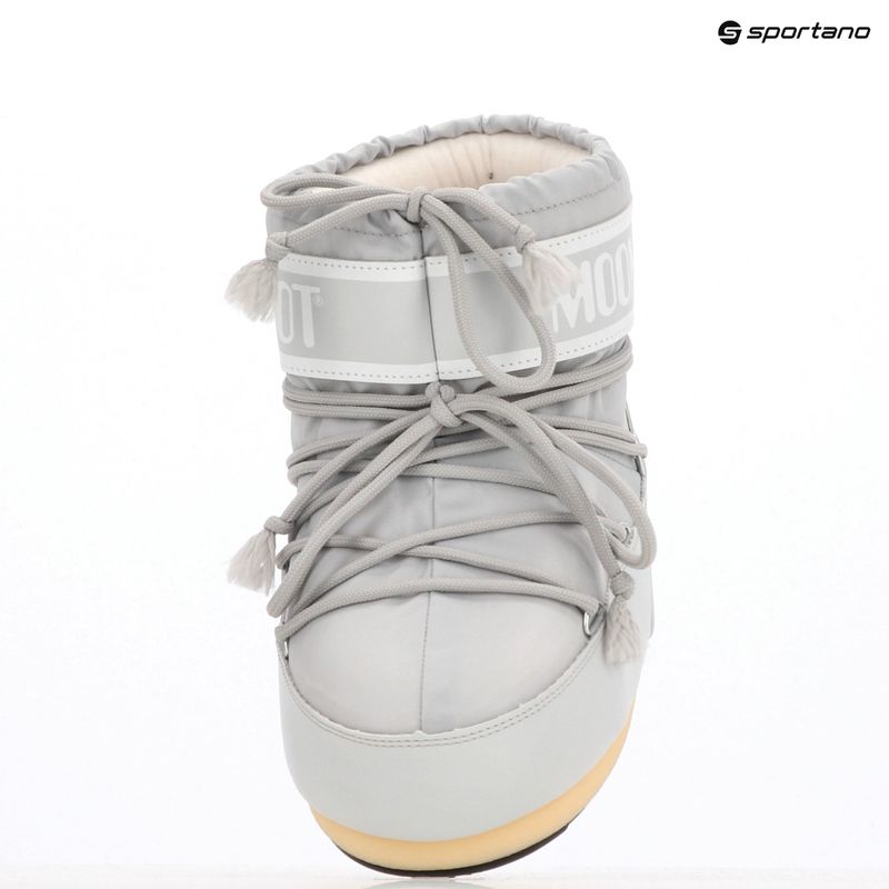 Women's Moon Boot Icon Low Nylon glacier grey snow boots 9