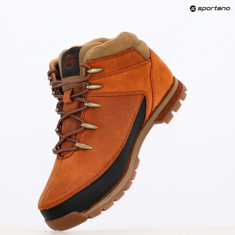 Timberland men's Euro Sprint medium orange full grain boots 9
