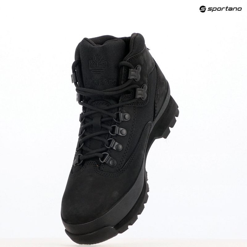 Men's Timberland Euro Hiker Mid Lace black nubuck boots 9