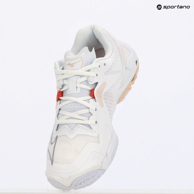 Women's volleyball shoes Mizuno Wave Lightning Z8 white/aleutian/cloud pink 9