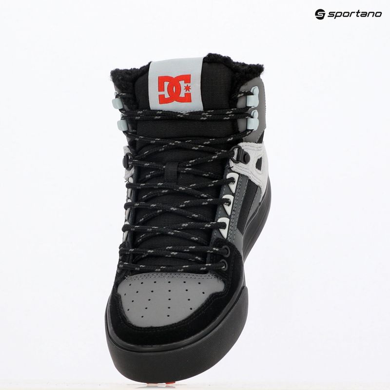 DC Pure High-Top men's shoes grey / black / red 9