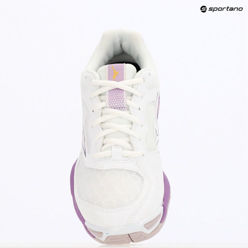 Women's handball shoes Mizuno Wave Phantom 3 white/patrician purple/quince 9